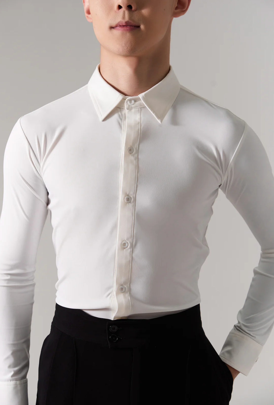 Long Sleeves Slim Fit Stretchy Shirt