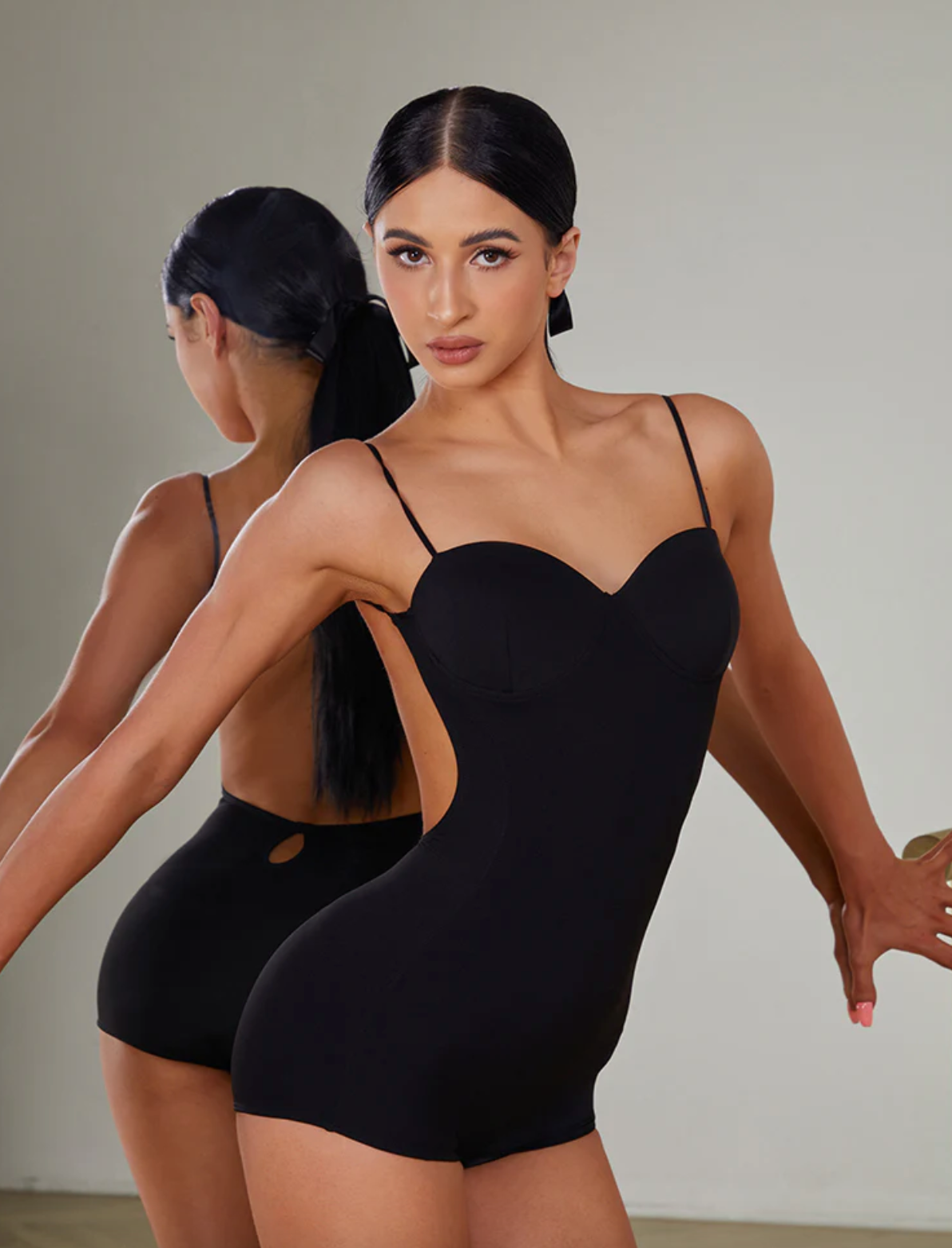 Lychee Aroma Bodysuit-Black