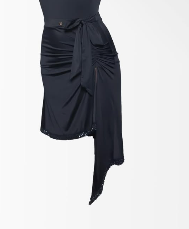 Gaynor Black Skirt with Orange Crystal
