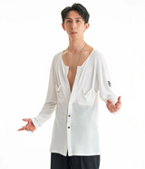 Deep V Button Up
