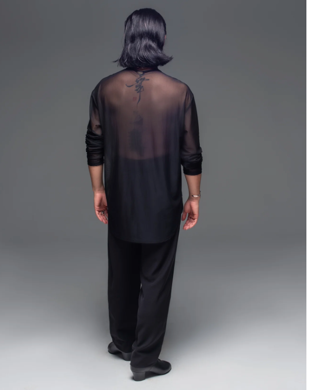 Net Loose Fit V Shirt