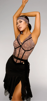 Exotic butterfly yarn bodysuit