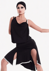 Black and White Halter Practice Dress