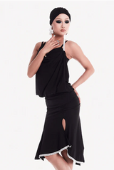 Black and White Halter Practice Dress