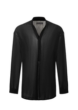 Classic Retro Men's Latin Practice Shirt- Black