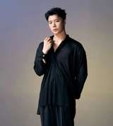 Classic Retro Men's Latin Practice Shirt- Black