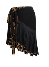 Kids DUO Skirt- Black/Leopard