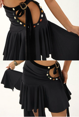 Amber Glazed Beaded Waist Tie Bustier Skirt