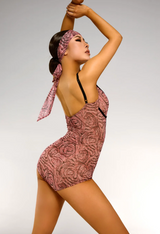 South France Rose Yarn Jumpsuit
