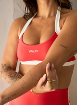 Cloud II™ Mini Halter Bra- Hot Pepper Contrast