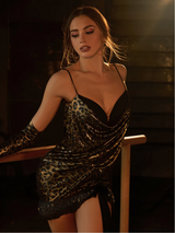 Lure Dress Gold Leopard