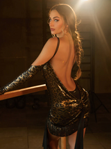 Lure Dress Gold Leopard