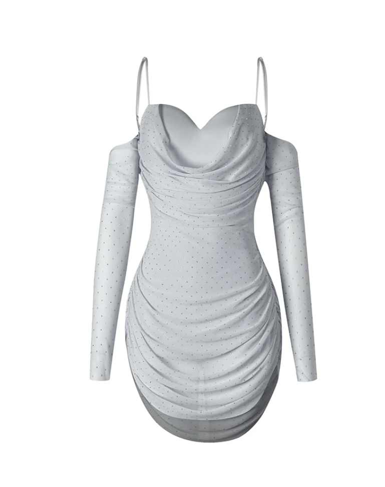 Glint Dress Mist Blue