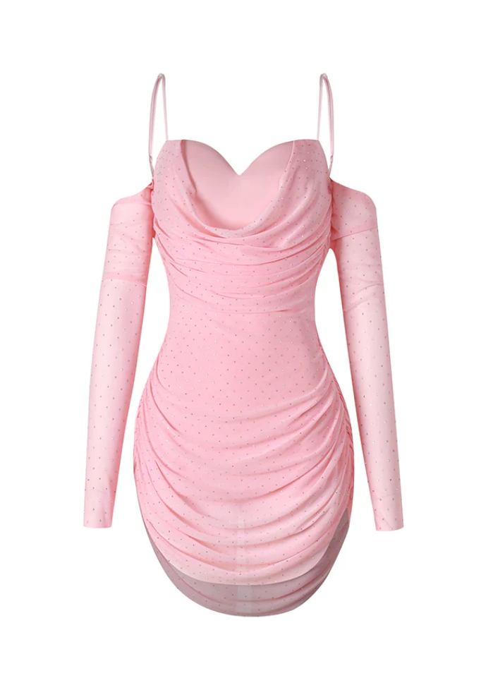 Glint Dress Galaxy Pink