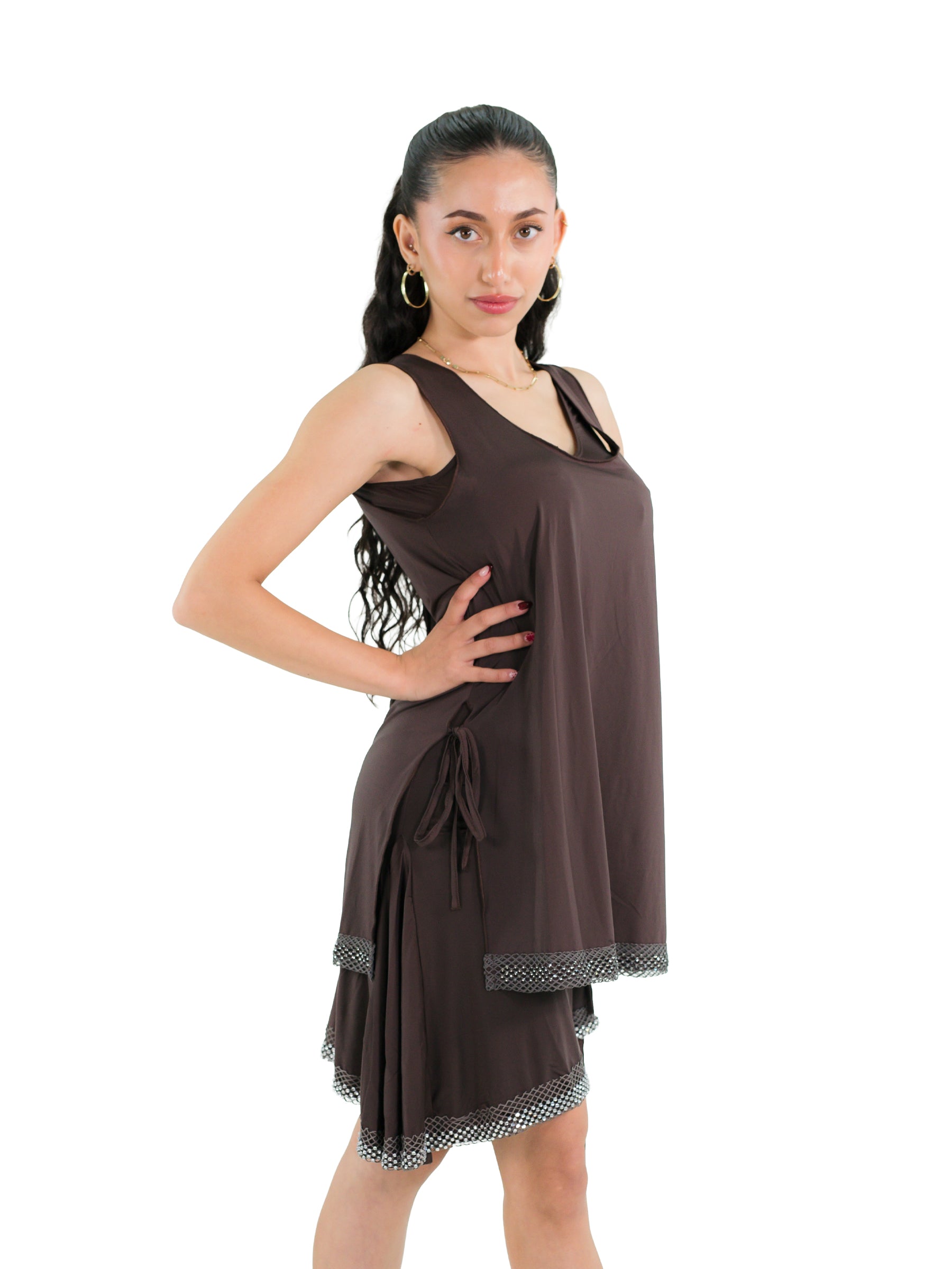 Venus Sleeveless Tunic- Espresso
