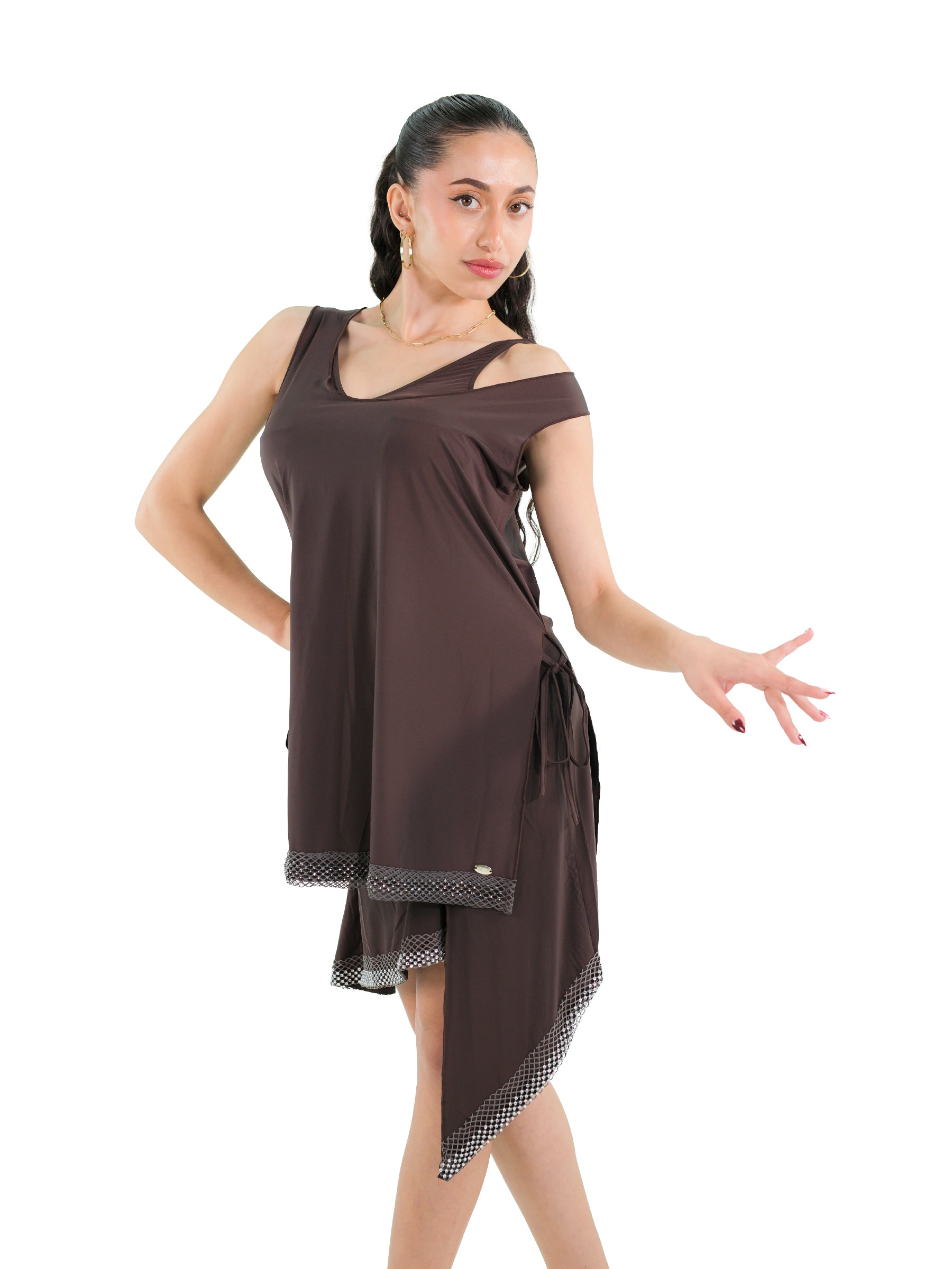 Venus Sleeveless Tunic- Espresso