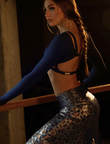 Glint Skirt- Blue Leopard
