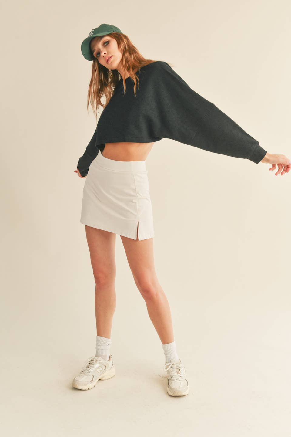 Cropped Warm-Up Sweatshirt