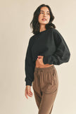 Cropped Warm-Up Sweatshirt