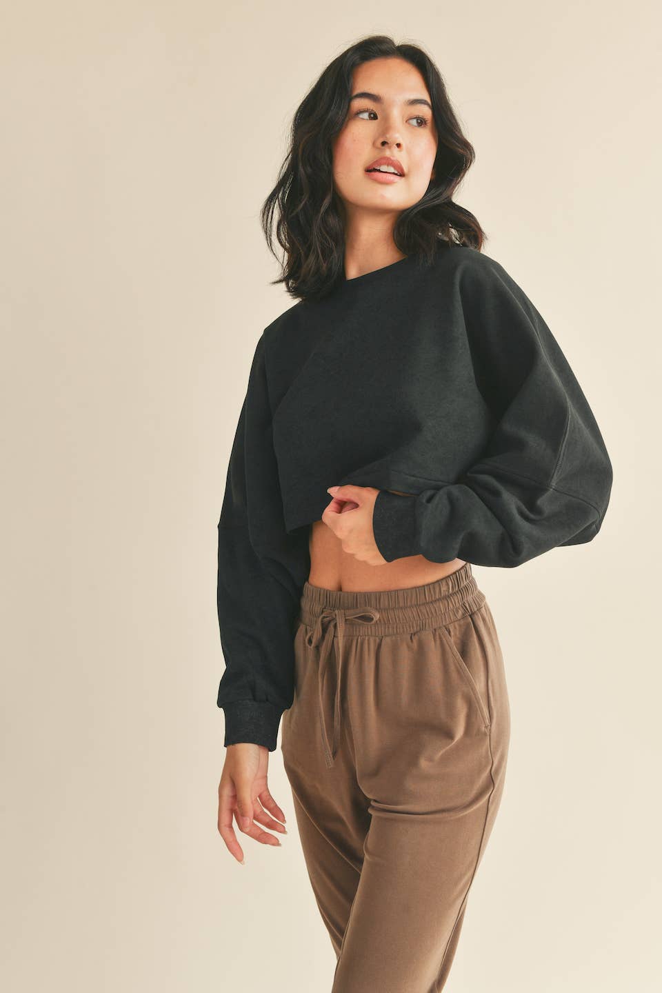 Cropped Warm-Up Sweatshirt