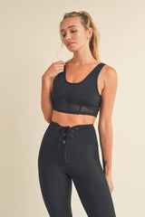 Bustier Active Top with Mesh Inlays