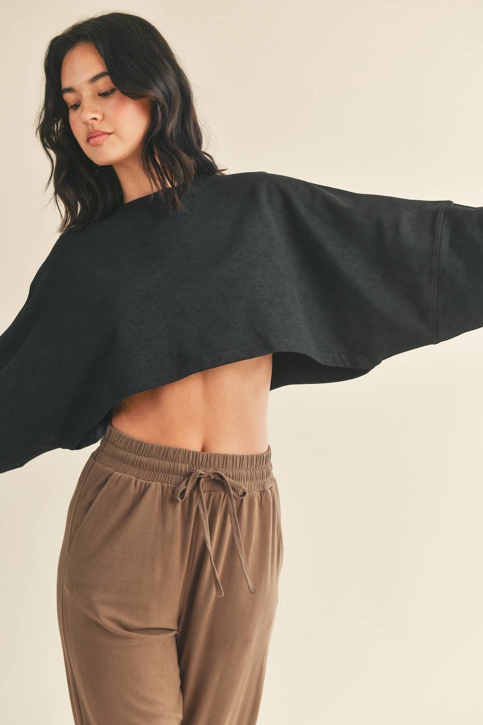 Cropped Warm-Up Sweatshirt